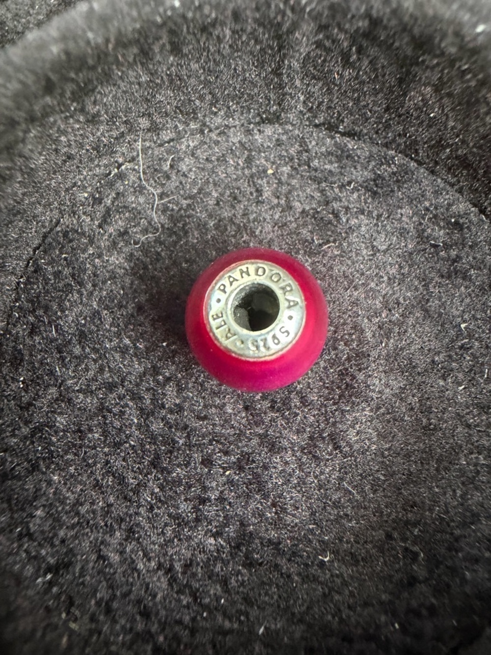 RETIRED Pandora Essence “Passion” Hot Pink Glass Murano Charm Bead - Picture 3 of 4